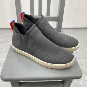 EUC Ladies Rothy's‎ The Chelsea Mountain Gray Knit Slip on Boots - 9